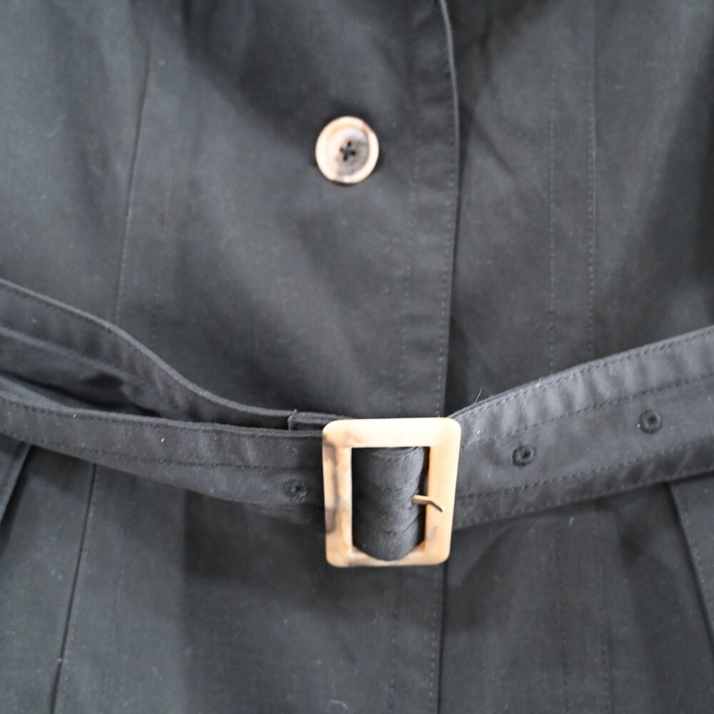 Pendleton Size Xs Black Classic Belted Trench Coa… - image 6